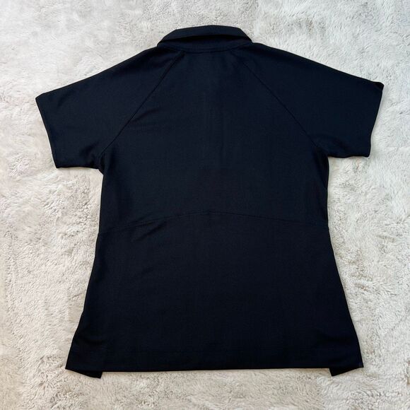Athleta Everyday Polo Shirt Womens Size Medium Black Pocket Preppy Golf Stretch - Picture 9 of 9